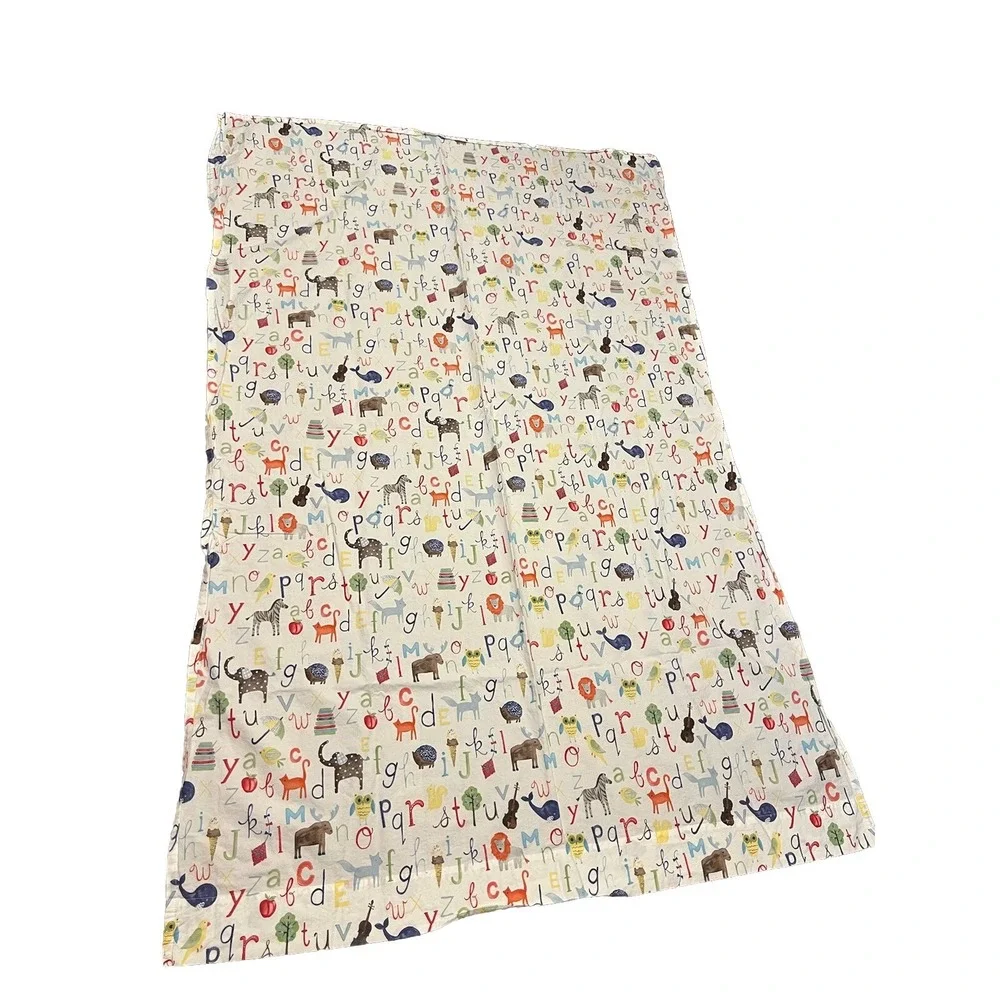 Pottery Barn Kids Toddler Bed Alphabet Flat Sheet Only 42x63